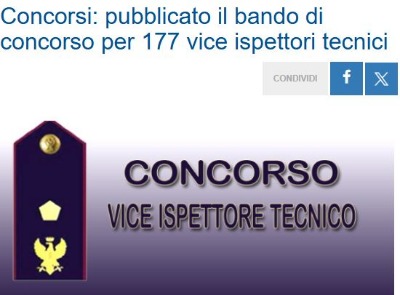 Concorso 177 V. Isp. Cibernetici Polizia